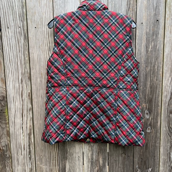 KIM ROGERS Tartan Red Snap Full Zip Puffer Vest Women’s  Medium - Picture 9 of 10